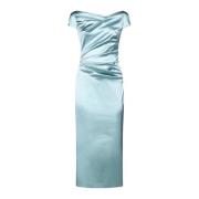 Talbot Runhof Eleganta klänningar i vitt/blått Blue, Dam