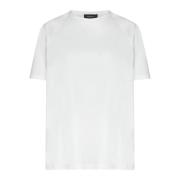 Fabiana Filippi Vit Bomull Jersey Crew Neck T-shirts White, Dam