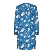 Diane Von Furstenberg Sonoya Tryckt Skjortklänning Blue, Dam