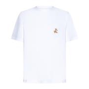 Maison Kitsuné Stiliga vita T-shirts och Polos White, Herr