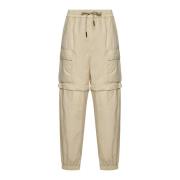 Moncler Cargo Stil Vita Byxor Beige, Dam