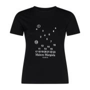 Maison Margiela Logo-print T-shirt Svart Black, Dam