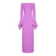 Solace London Rosa Amalie Maxi Klänning Pink, Dam