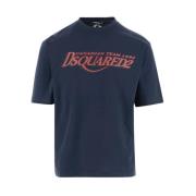 Dsquared2 Blå T-shirts & Polos Ss24 Blue, Herr