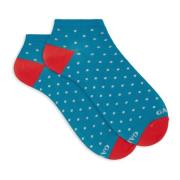 Gallo Polka Dot Ankelsockor Italien Bomull Multicolor, Dam