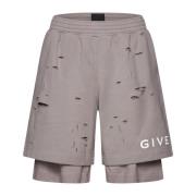 Givenchy Beige Shorts med Vit/Blå Beige, Herr