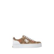 Guess Multifärgade Avslappnade Sneakers Brown, Dam