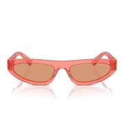 Miu Miu Modernt röd transparent solglasögon med orange linser Red, Dam