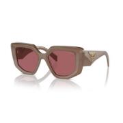 Prada Fyrkantiga solglasögon - UV400-skydd Brown, Unisex
