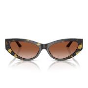 Versace Cat-Eye Solglasögon Brun Gradient Havana Brown, Dam