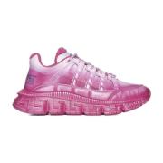 Versace Trigreca Läder Sneakers Pink, Dam