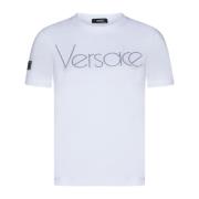 Versace Kristall Logo T-shirts och Polos White, Dam