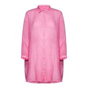 120% Lino Stiliga Skjortor Pink, Dam