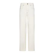 Brunello Cucinelli Ivory Jeans för Stiligt Utseende Beige, Dam