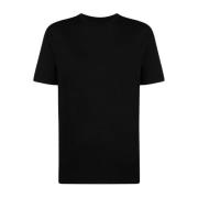 Jil Sander Svart Bomull T-shirt med Vit Logotyp Black, Herr