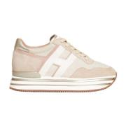 Hogan Beige Sneakers Midi Damskor Beige, Dam