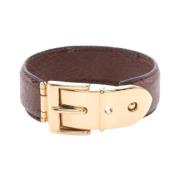Gucci Vintage Pre-owned Laeder armband Brown, Dam