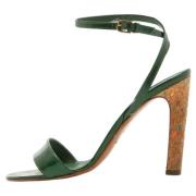 Yves Saint Laurent Vintage Pre-owned Laeder sandaler Green, Dam