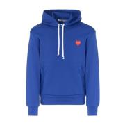 Comme des Garçons Play Marinblått Hjärta Sweatshirt Blue, Herr