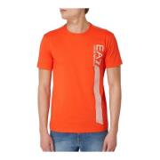 Emporio Armani Sidologo T-shirt - Orange Print Orange, Herr