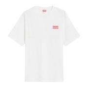 Kenzo Röd Logotyp T-shirt - Korta ärmar White, Herr