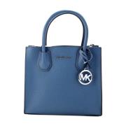 Michael Kors Pebble Leather Messenger Väska med Dragkedja Fack Blue, D...