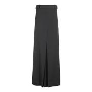 Victoria Beckham Elegant Box Pleat Skirt Black, Dam