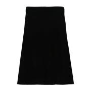 Jil Sander Svart Ull A-Linje Kjol Black, Dam