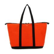 A.p.c. Fluo Orange Canvas Shopping Bag Orange, Dam