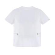 Herno Vit Jersey T-shirt med Dragsko i Midjan White, Dam