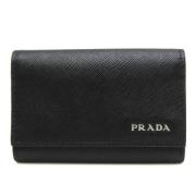 Prada Vintage Pre-owned Laeder nyckelhllare Black, Dam