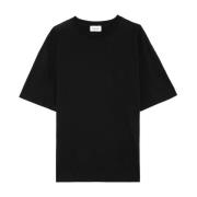 Amish Bomull Jersey Crew Neck T-shirt Black, Herr