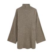 By Malene Birger Oversize Turtleneck Wool-Blend Sweater Beige, Dam