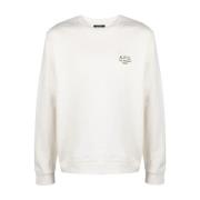A.p.c. Taupe Sweatshirt Ss24 White, Herr