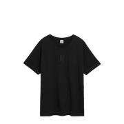 By Malene Birger Svart Loose-Fit Bomull T-shirt Black, Dam