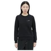 A.p.c. Bomull Jersey Logo Print Sweatshirt Black, Dam