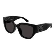 Balenciaga Kattögon solglasögon - Modig stil Black, Unisex
