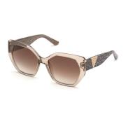 Guess Stiliga solglasögon med bruna spegellinser Brown, Dam