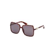 Max Mara Emme14-52A Solglasögon i Mörk Havana Brown, Dam