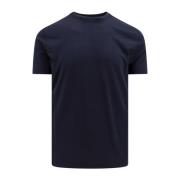Tom Ford Blå Crew-neck T-shirt med Logo Blue, Herr