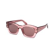 Tom Ford Stiliga solglasögon i rosa och brun Pink, Dam