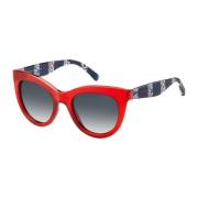 Tommy Hilfiger Röd Print Solglasögon TH 1480/O/S Red, Dam