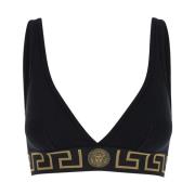 Versace Svart Sport-BH med V-ringning Black, Dam