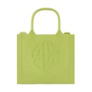 Armani Exchange Mjuk väska med präglad logotyp Green, Dam
