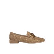 Alma EN Pena Studded Women's Flat Moccasin Brown, Dam