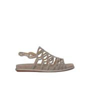 Alma EN Pena Glitter Interlaced Platta Sandal Gray, Dam