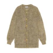 Ganni Mohair Oversize Cardigan Green, Dam