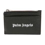 Palm Angels Korthållare Plånbok Minimalistisk Stil Black, Herr