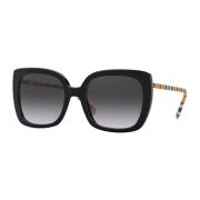 Burberry Stiliga solglasögon i svart och grå Black, Dam