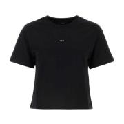 A.p.c. Klassisk Svart Bomull T-shirt Black, Dam